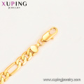 45216 Xuping estilo simples joyeria pesado 24 k banhado a ouro colar